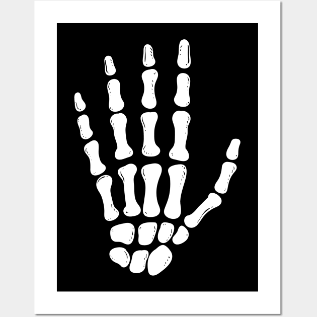 Skullhand Skulls Hand Five Wall Art by Shirtbubble